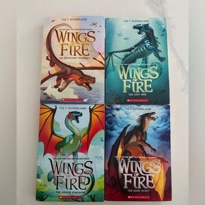 Wings of Fire Books 1-4 Set Tui T Sutherland Paperback Scholastic Dragon Series
